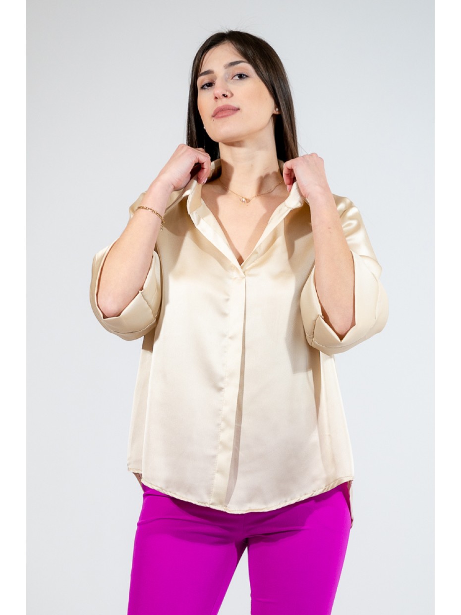 Γυναικεία μπλούζα σατέν ριχτή SERY